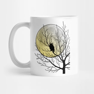 halloween owl in a tree Mug